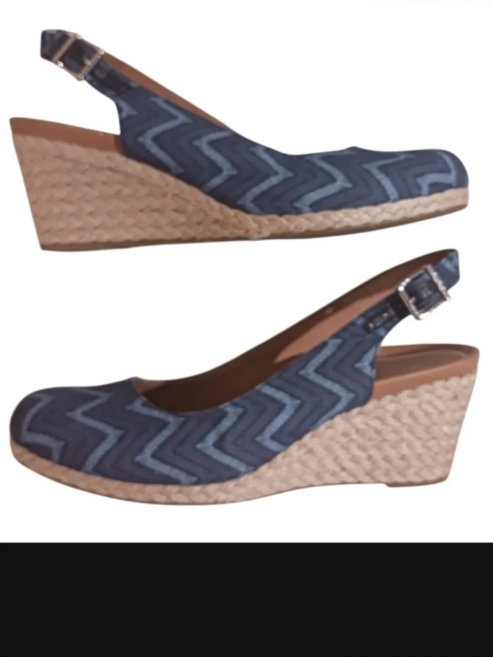 Vionic Coralina Chevron Espadrille Slingback Wedge Sandal